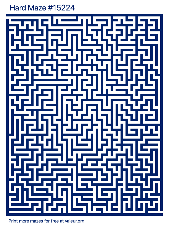 Free Printable Hard Maze number 15224