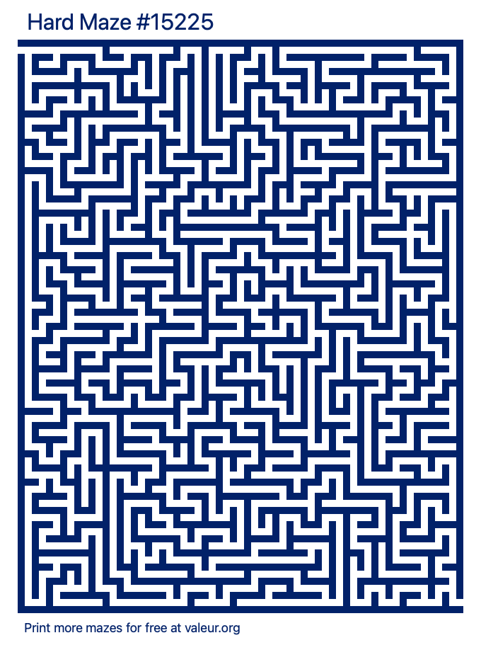 Free Printable Hard Maze number 15225
