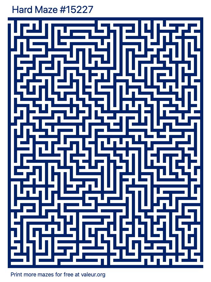 Free Printable Hard Maze number 15227