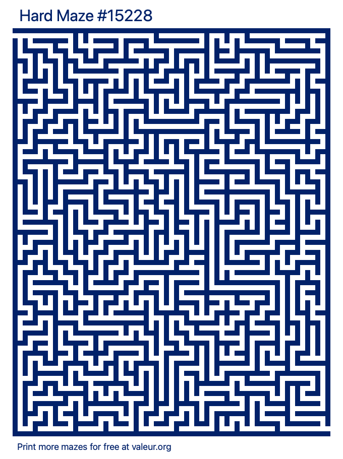 Free Printable Hard Maze number 15228