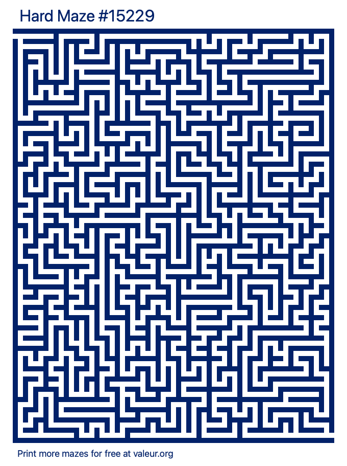 Free Printable Hard Maze number 15229