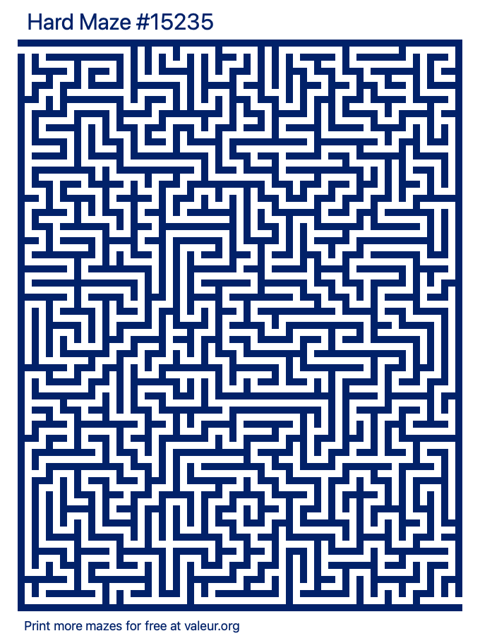 Free Printable Hard Maze number 15235