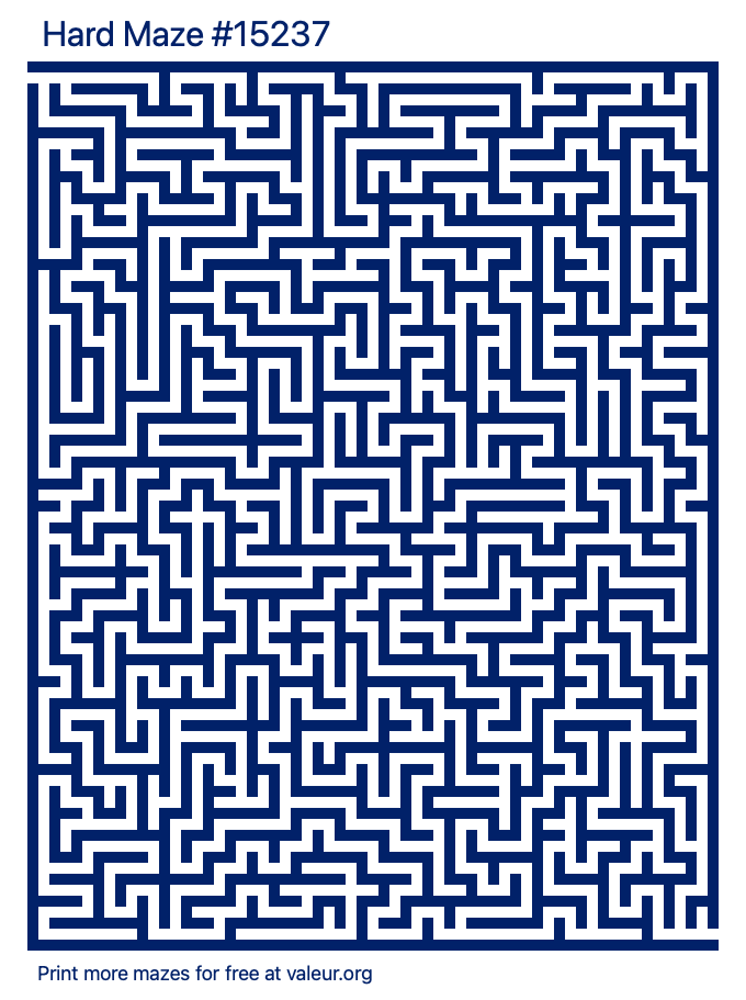 Free Printable Hard Maze number 15237