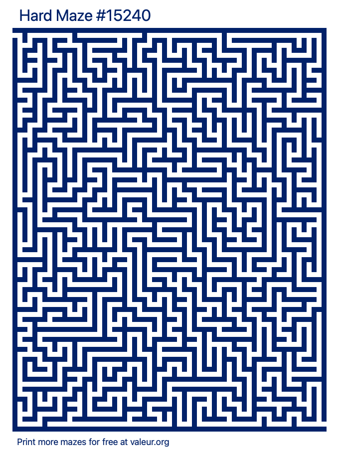 Free Printable Hard Maze number 15240