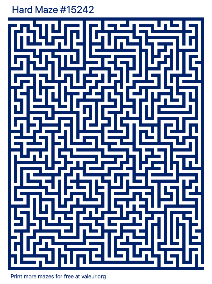 Free Printable Hard Maze number 15242