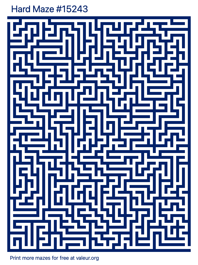 Free Printable Hard Maze number 15243