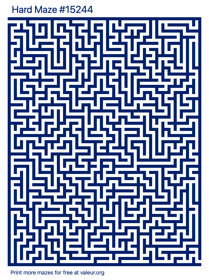 Free Printable Hard Maze number 15244