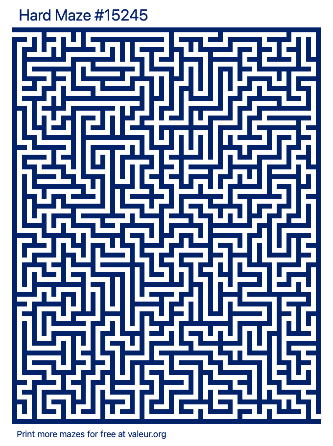 Free Printable Hard Maze number 15245