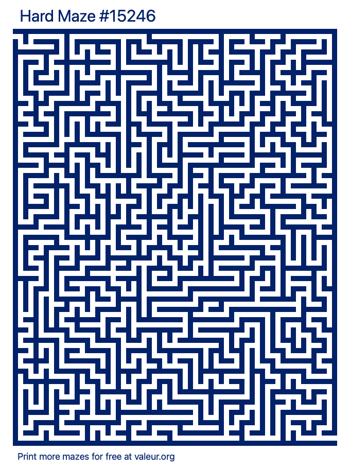 Free Printable Hard Maze number 15246