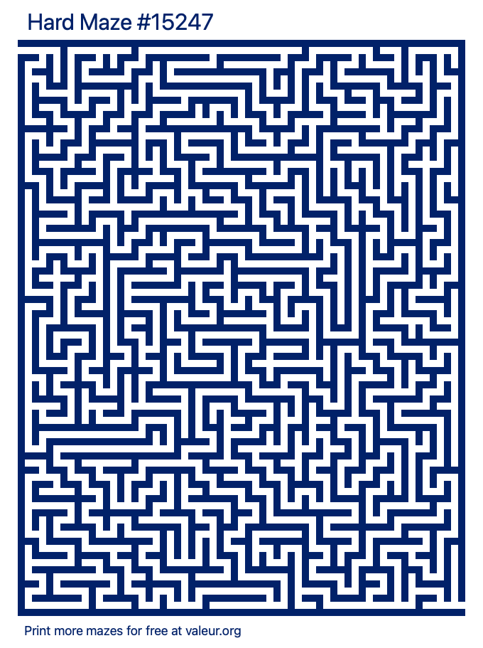 Free Printable Hard Maze number 15247