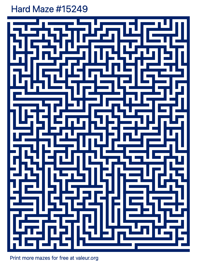 Free Printable Hard Maze number 15249