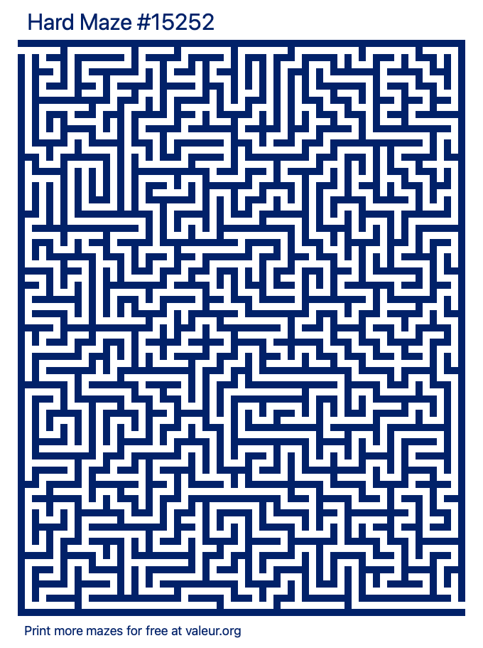 Free Printable Hard Maze number 15252