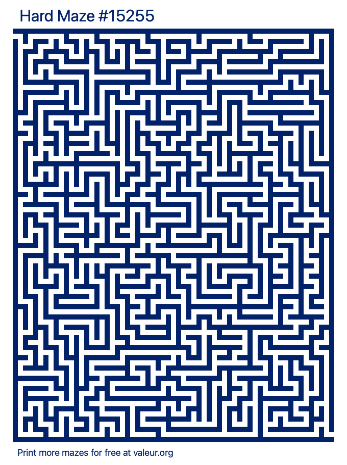 Free Printable Hard Maze number 15255