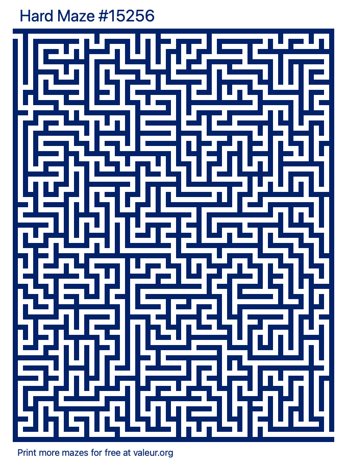 Free Printable Hard Maze number 15256