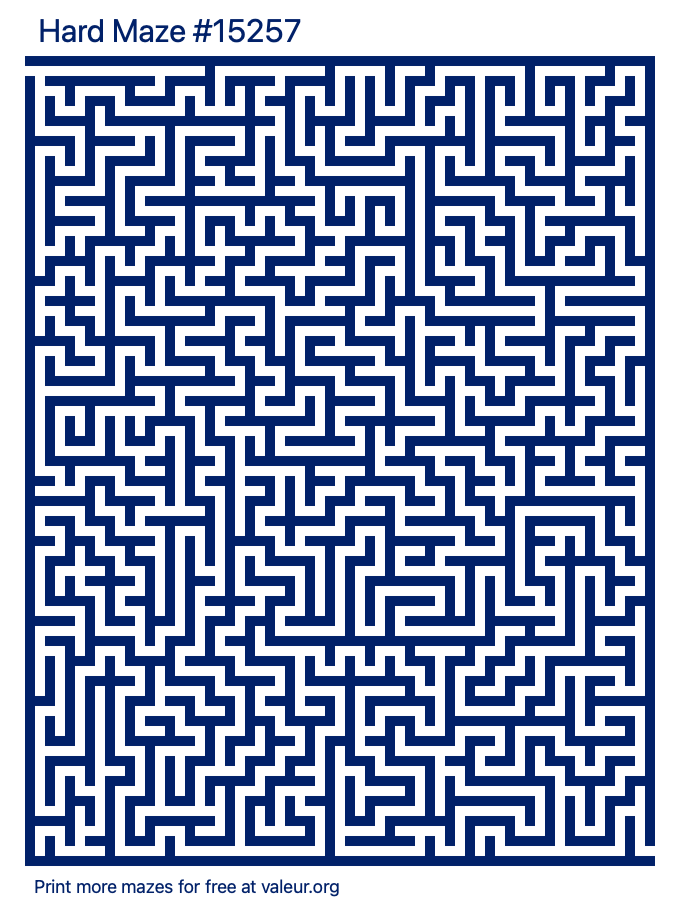 Free Printable Hard Maze number 15257