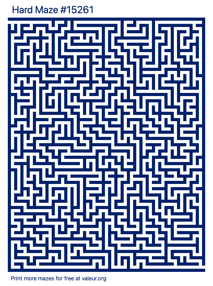 Free Printable Hard Maze number 15261