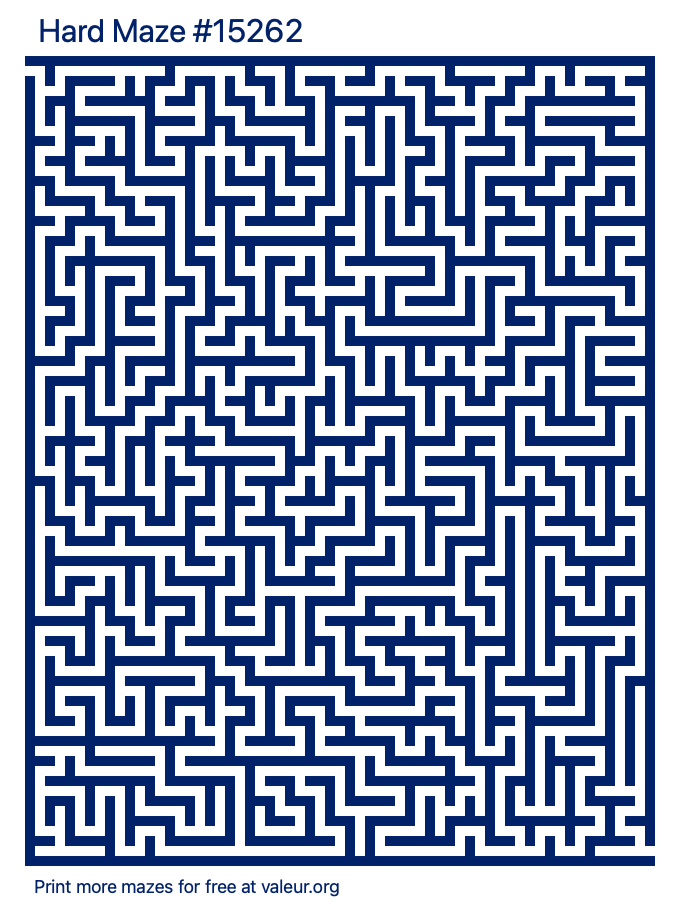 Free Printable Hard Maze number 15262