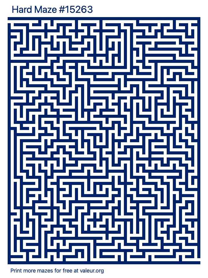 Free Printable Hard Maze number 15263