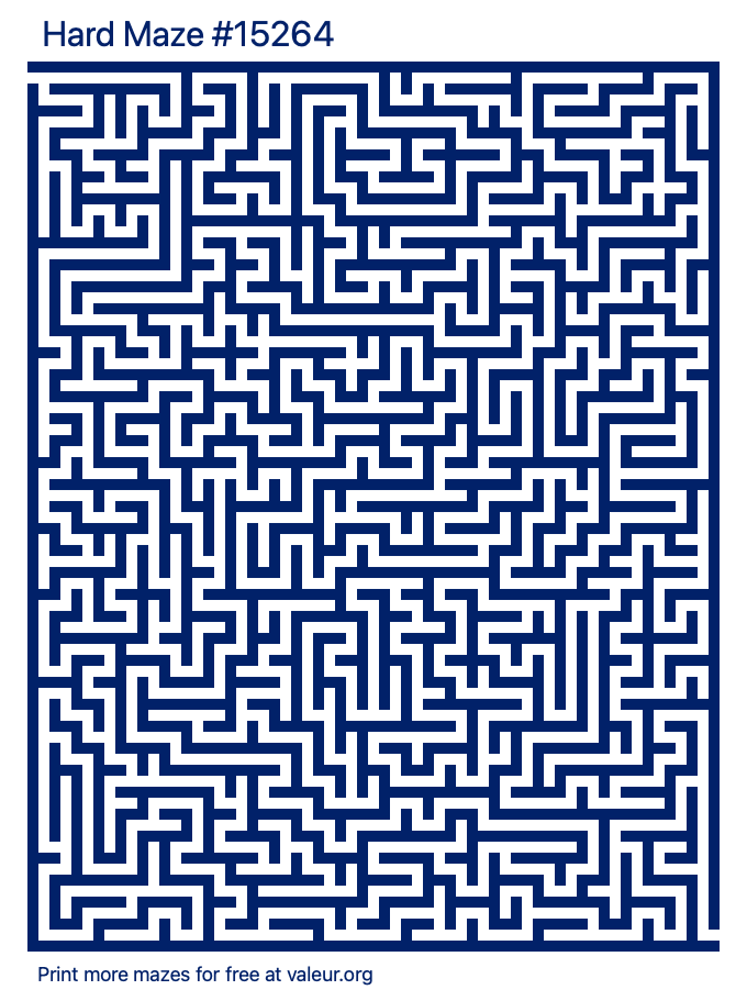 Free Printable Hard Maze number 15264