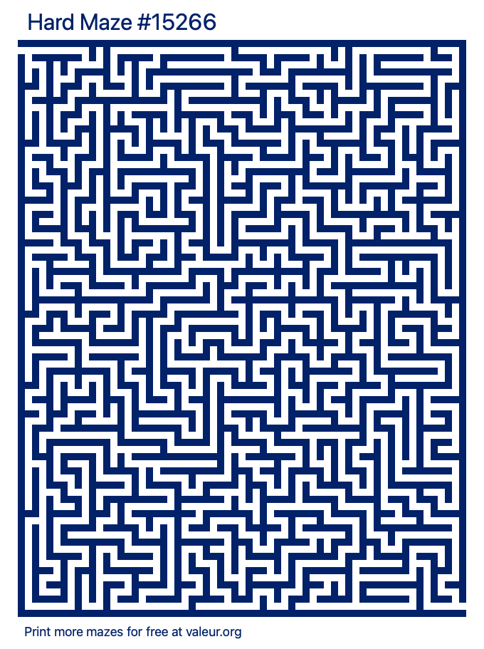 Free Printable Hard Maze number 15266