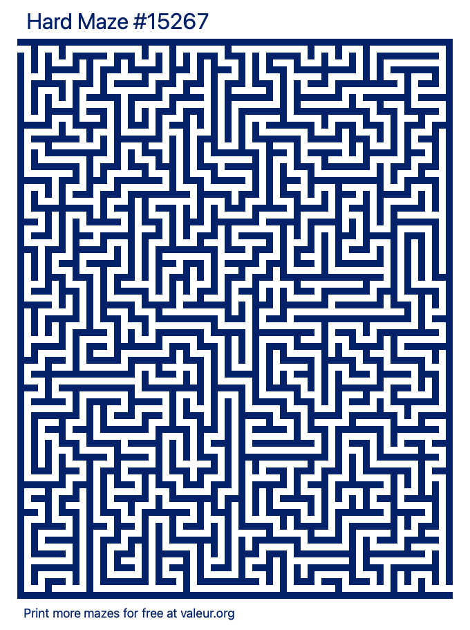 Free Printable Hard Maze number 15267