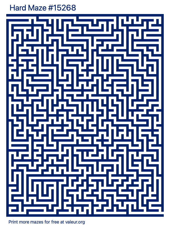 Free Printable Hard Maze number 15268