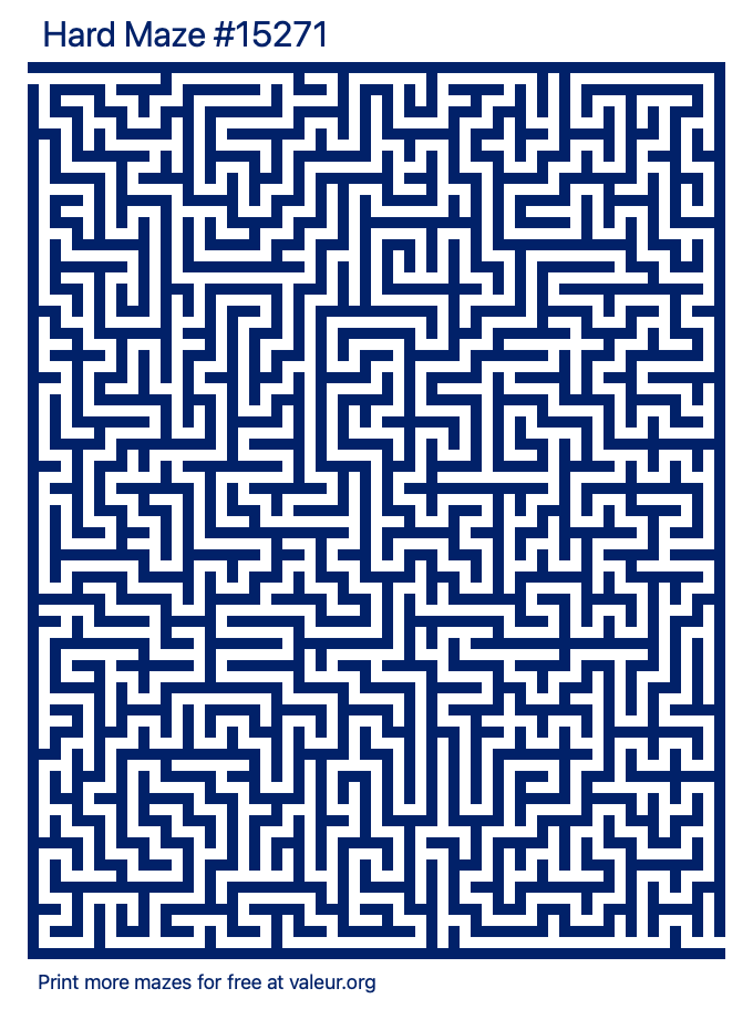 Free Printable Hard Maze number 15271