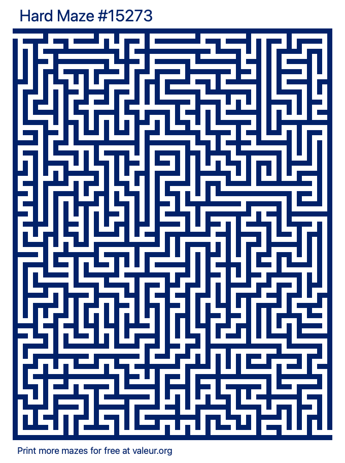 Free Printable Hard Maze number 15273