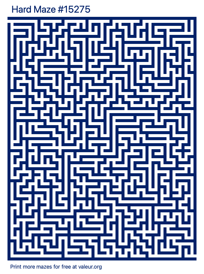 Free Printable Hard Maze number 15275