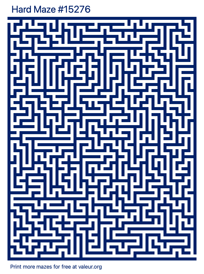 Free Printable Hard Maze number 15276