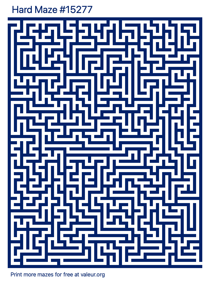 Free Printable Hard Maze number 15277