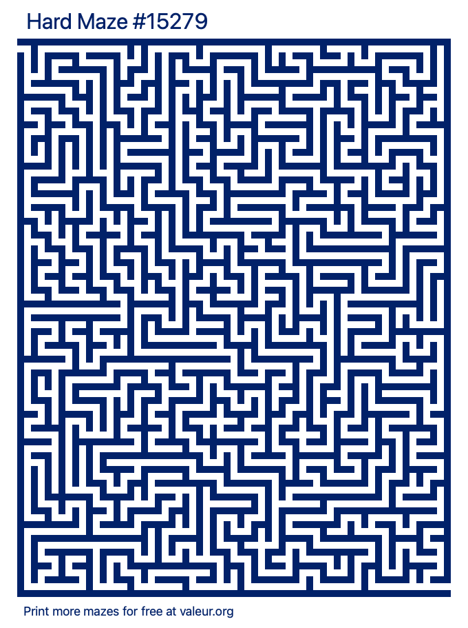 Free Printable Hard Maze number 15279