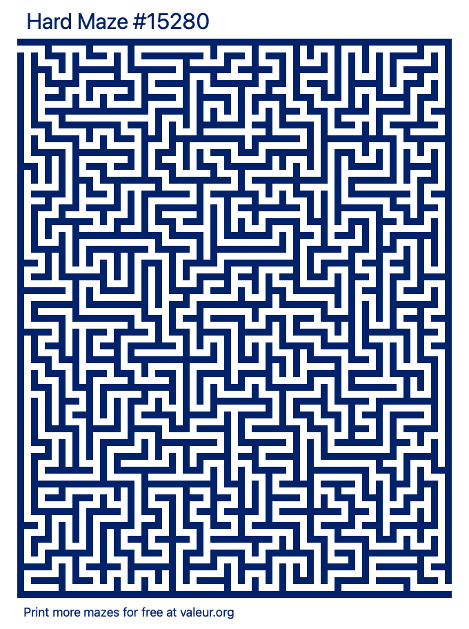 Free Printable Hard Maze number 15280