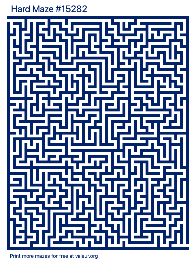 Free Printable Hard Maze number 15282