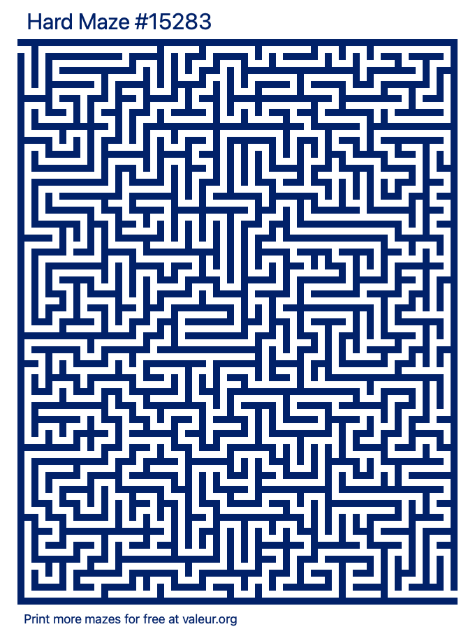 Free Printable Hard Maze number 15283