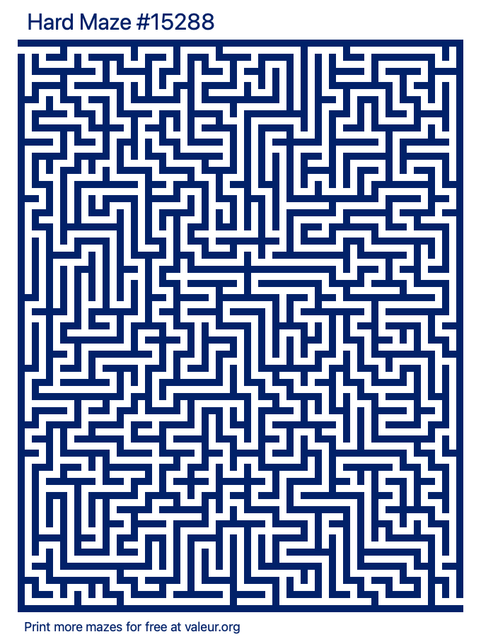 Free Printable Hard Maze number 15288