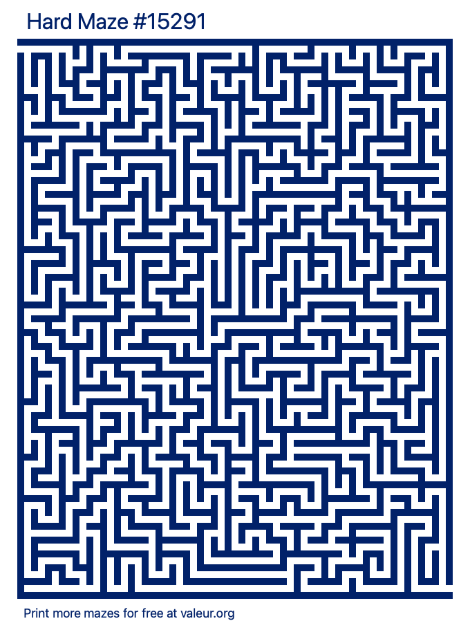 Free Printable Hard Maze number 15291