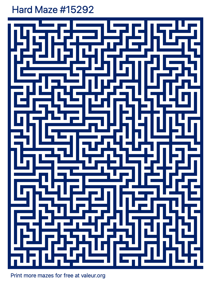 Free Printable Hard Maze number 15292