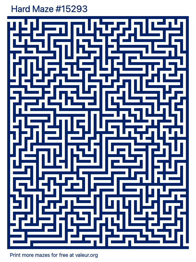 Free Printable Hard Maze number 15293