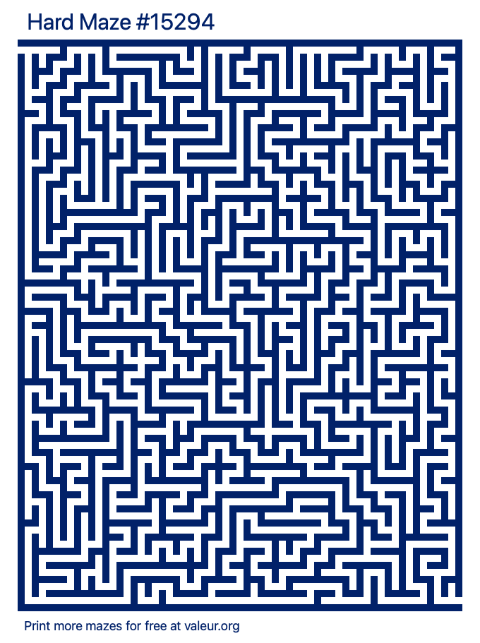 Free Printable Hard Maze number 15294