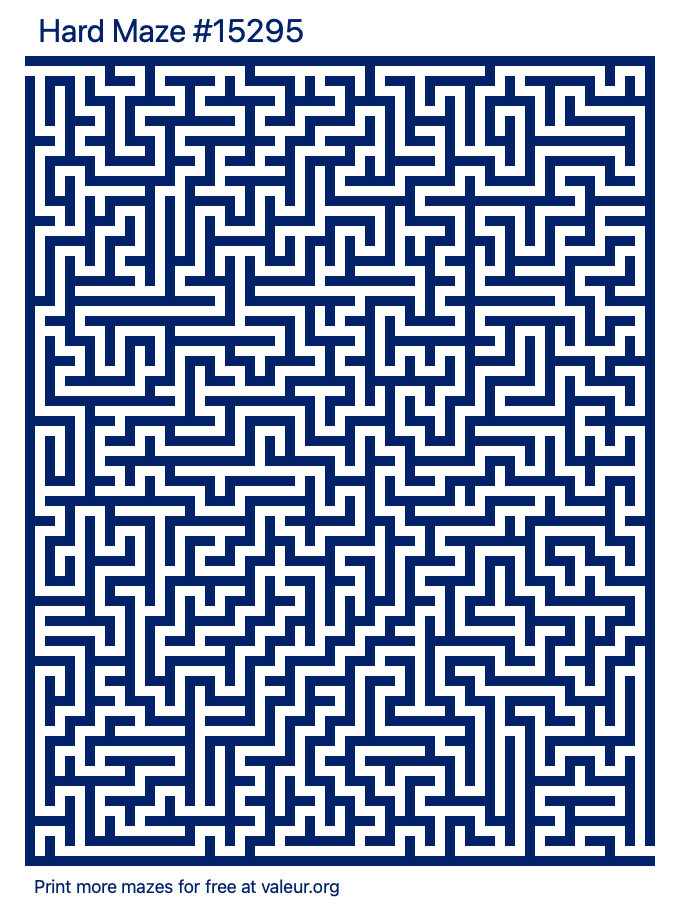 Free Printable Hard Maze number 15295