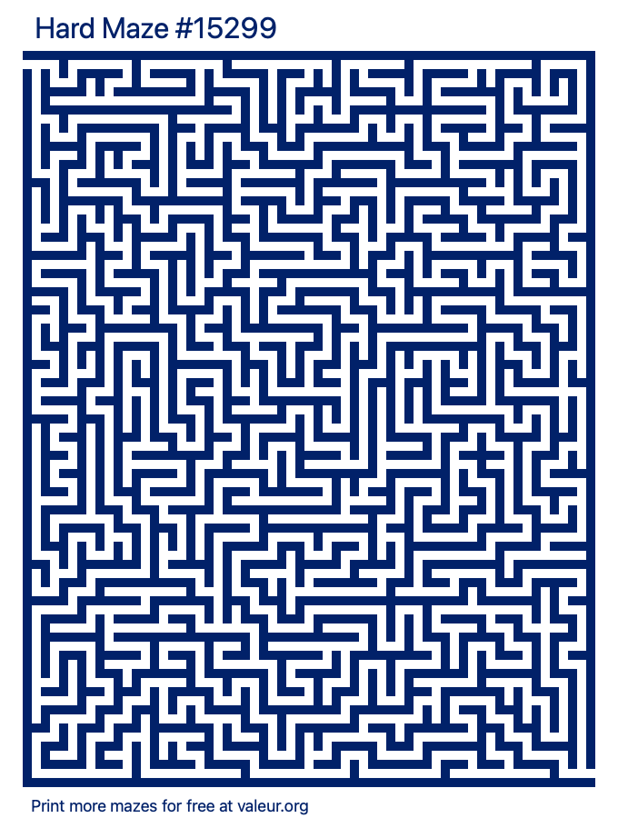 Free Printable Hard Maze number 15299