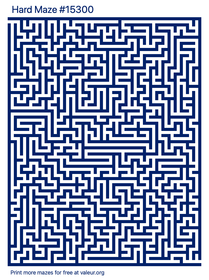 Free Printable Hard Maze number 15300