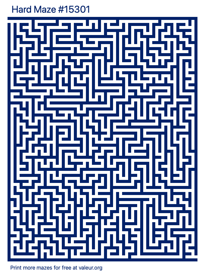 Free Printable Hard Maze number 15301