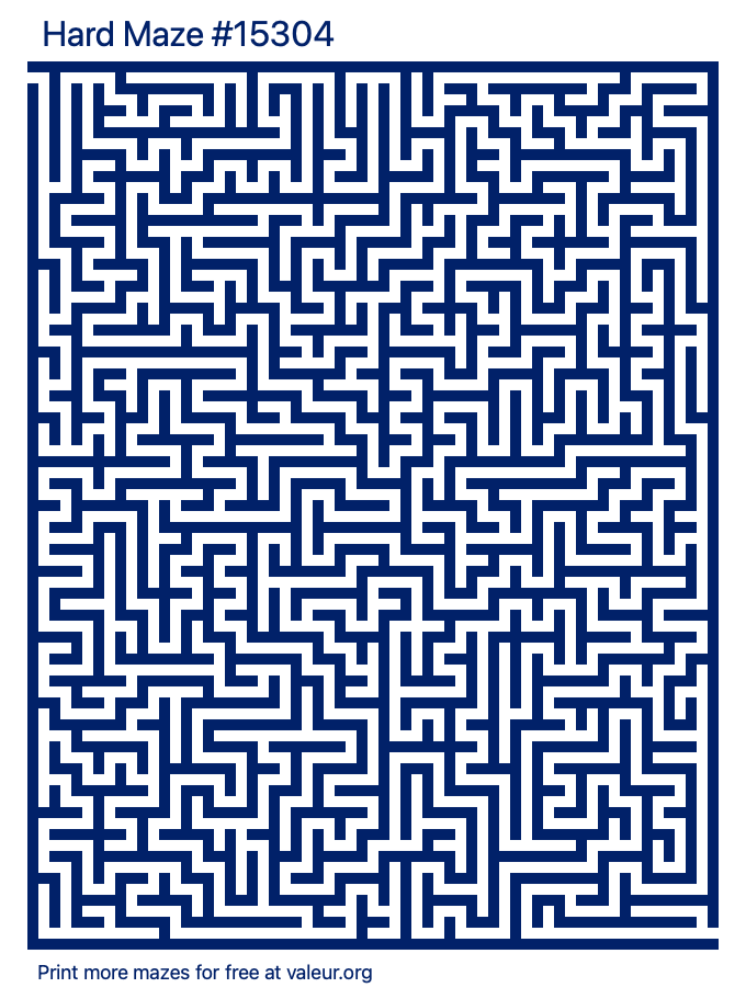 Free Printable Hard Maze number 15304