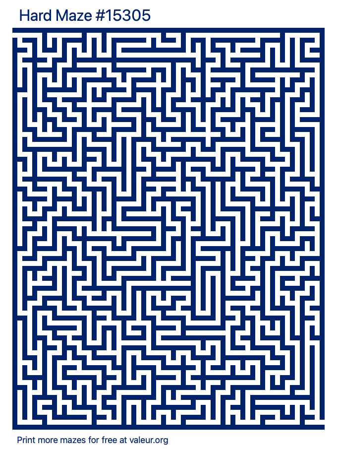 Free Printable Hard Maze number 15305