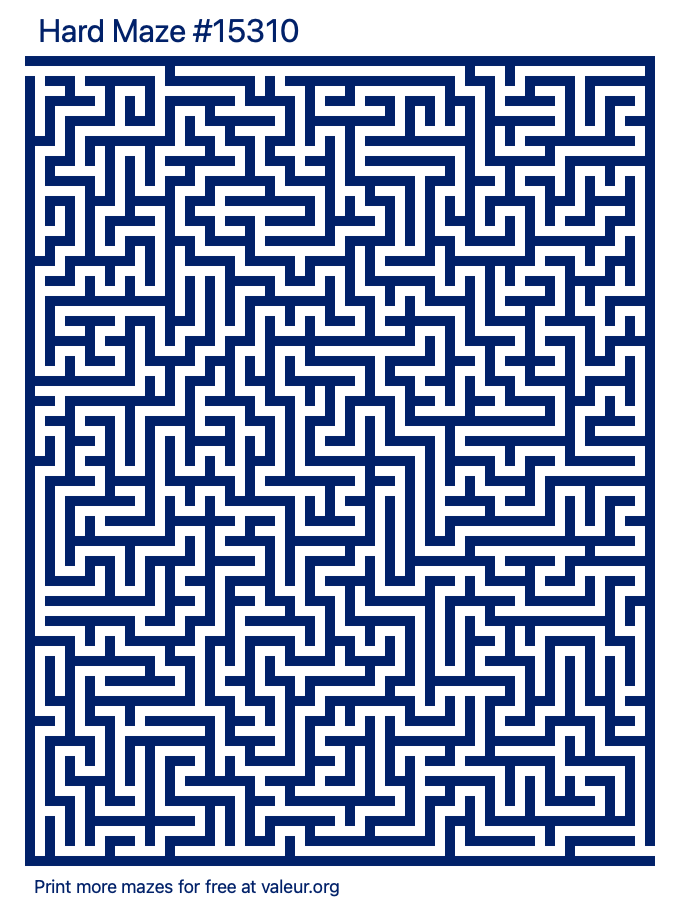 Free Printable Hard Maze number 15310