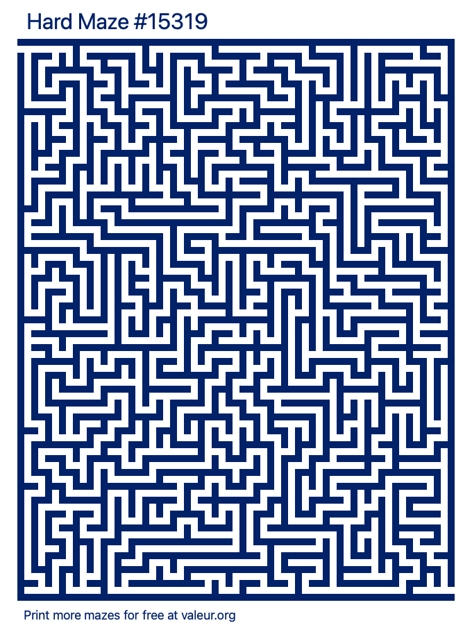 Free Printable Hard Maze number 15319