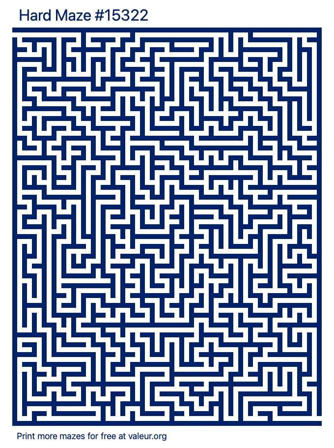 Free Printable Hard Maze number 15322