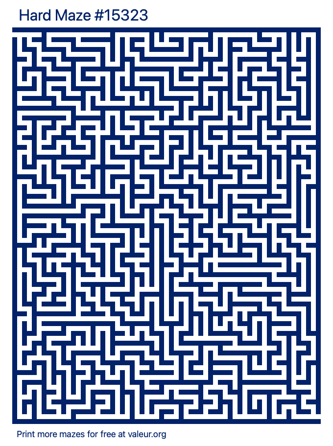 Free Printable Hard Maze number 15323